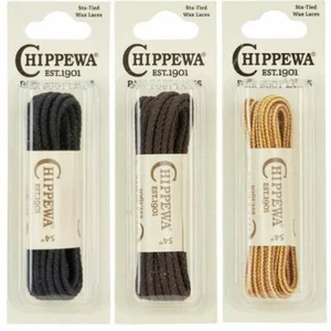 Botas Chippewa Cordones 54"" 63"" 72"" Marrón Negro Bronceado Hecho en EE. UU. Trabajo 1901 - Imagen 1 de 10