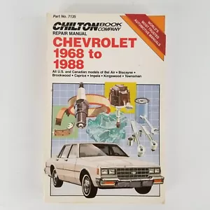 Chilton’s Chevrolet 1968-88 Repair Manual Impala Bel Air Caprice Biscayne... - Picture 1 of 14