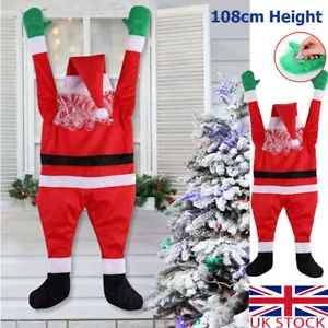 Climbing Hanging Santa Claus Christmas Outdoor Window Decoration Xmas Props 42" - Picture 1 of 10