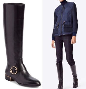 Tory Burch Women’s Sofia Black Leather  Riding Boots Size 9 NWB