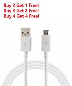For Samsung LG HTC Android Phone Micro USB Charger Fast Charging Cable Cord - Picture 1 of 4
