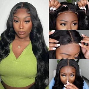 UNice Peruvian Body Wave PreCut Lace Front Wig Human Hair Glueless Bye Bye Knots - Picture 1 of 15