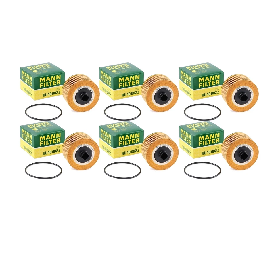 Mann Set of 6 Engine Oil Filters Cartridges For Smart Fortwo 0.9L L3 Turbo W453 - Image 1 of 1