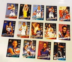 14 tarjetas coleccionables de novato de la WNBA Pinnacle 1998 McCray Page Brown Scott MÁS - Imagen 1 de 2