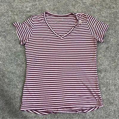 锐步女式条纹紫色中号运动服衬衫 — 第 1/4 张图片
