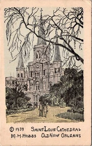 Saint Louis Cathedral Old New Orleans Louisiana 1939 Postkarte - Bild 1 von 2