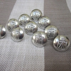 10 silberne helle Schild Boss Metallschaft Knöpfe - Bild 1 von 3