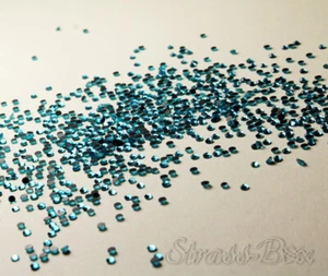 Hotfix AQUAMARINE SS06 AAA Stückzahl wählbar zum Aufbügeln blau Glitzer - Picture 1 of 18