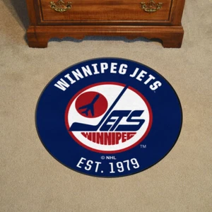 Retro NHL Winnipeg Jets Roundel Teppich - 27 Zoll. Durchmesser - Bild 1 von 8