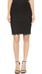 Falda lápiz Diane von Furstenberg encaje negro DVF Cloe $268 nueva con etiquetas 14 - Imagen 1 de 12