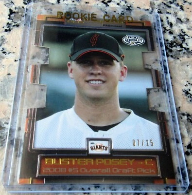 Tarjeta de novato Buster Posey 2008 Tristar troquelada dorada SP RC 7/25 Giants RARA LO ÚLTIMO $$ Foto 1 de 4