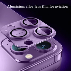 For iPhone 14 Plus / 14 Pro Max Tempered Glass Metal Camera Lens Protector Cover - Picture 1 of 16