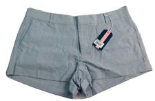 NEW Jack Willis 10 Women's Hickory Stripe Seer Suckered Flat Front Chino Shorts