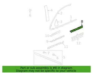 Genuine GM black Front Side Door Vehicle Name Plate 84707393 20-21 Tahoe - Bild 1 von 4
