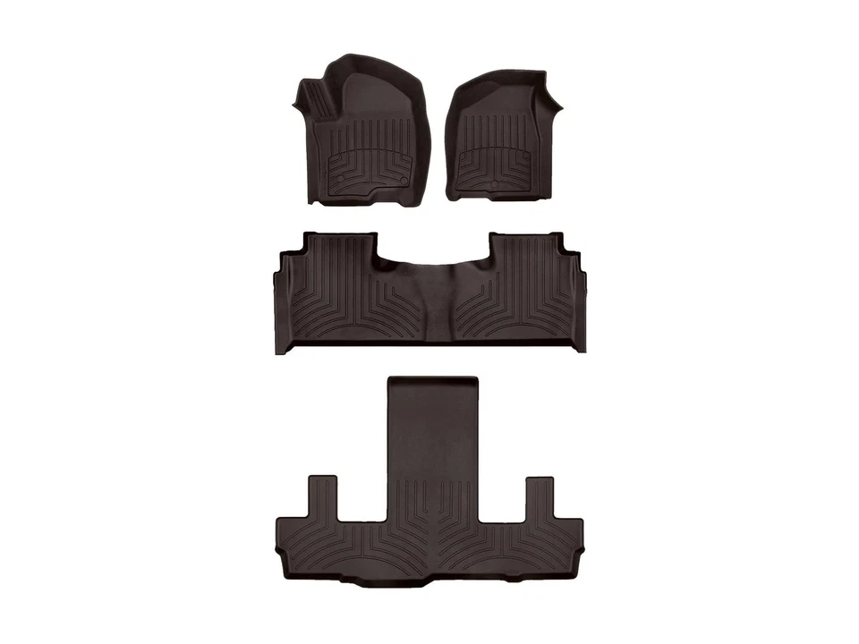 WeatherTech FloorLiner 惠普 适用于 2021 - 2024 凯迪拉克凯雷德 ESV - 全套,可可 — 第 1/1 张图片