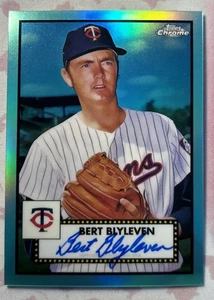2021 Topps Chrome Platinum Anniversary Bert Blyleven Auto Aqua Ref. #PA-BB /150 - Foto 1 di 2