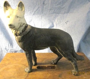 Cast Iron German Shepherd Dog Doorstop 1920s - Picture 1 of 15