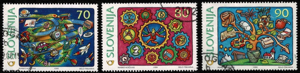 Slovenia 1999 Millennium Stamps - Part Set Of Three Stamps - Fine Used - Image 1 of 1