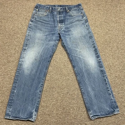 Levi’s 501 Jeans 33x28 Straight Leg Button Fly Whiskering Faded Distressed Stain - Image 1 of 4