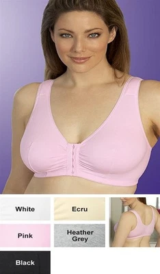 Sujetador de ocio Leading Lady Meryl de algodón con cierre frontal - 42 C/D/DD - Amarillo Foto 1 de 4