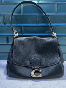 Coach Madison Pinnacle Leder Schultertasche Handtasche Schwarz Handtasche Beuteltasche - Bild 1 von 17