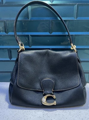 Coach Madison Pinnacle Leather Shoulder  Bag Handbag Black Purse Tote - Image 1 of 4