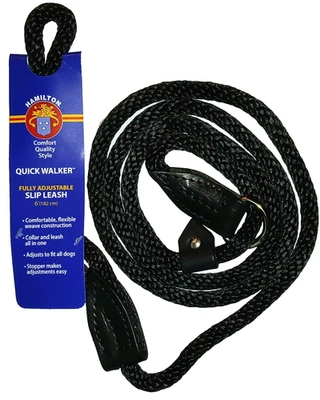 Hamilton 3/8" x 6' London Quick Lead and Choke Collar for Dogs, Black - Image 1 of 3