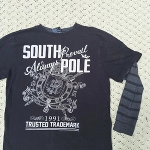 Vtg Southpole Youth Thermal Waffle Long Sleeve T Shirt Graphic Y2K - Large 16-18 - Picture 1 of 6