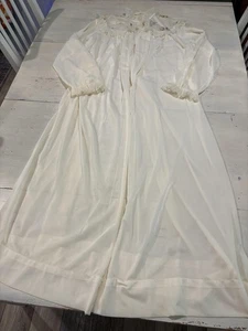 Vintage Rogers run-proof robe Womens Small Sheer Long Floral Embroidered - Picture 1 of 17