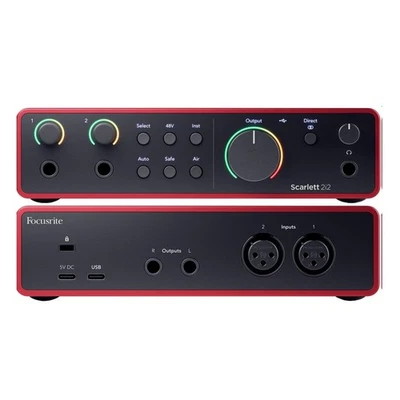Focusrite Scarlett 2I2 4th Gen 2x2 USB Audio Interface With Single Microphone - Image 1 of 4