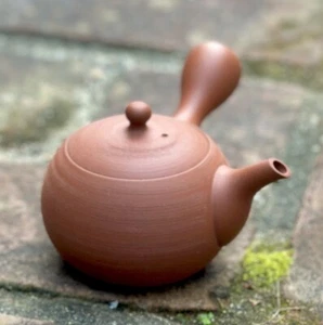 Tokoname ware Kyusu Japanese Tea pot Red mud Round Matsukawa 200ml MI1704 - Picture 1 of 8