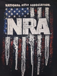 T-shirt adulto NRA National Rifle Association Flag Incorporated 1871 BLU - Foto 1 di 2