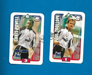 2 x Subbuteo Squads picture cards Derby County Chris Powell + Paul Trollope 1996 - Picture 1 of 7