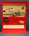 LINDBERG 1966 " F-100 SUPER SABRE " single sided dealer sales flyer L@@K!