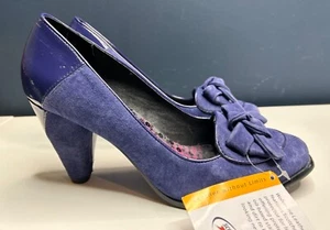 HUSH PUPPIES Purple Shoes Suede Ladies Court Anabell Scotchguard UK Size 6.5 NEW - Picture 1 of 12