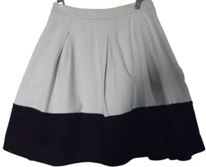 Express 2 Black Taupe Color-block High Waist Full Pleated Knit Skirt waisted xs - Picture 1 of 7