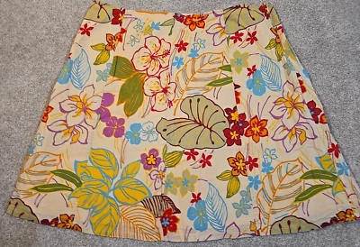 Falda Izod Mujer 100% Algodón Tropical Estampado Hawaiano Forrada Colorida Para Mujer 20W Foto 1 de 4