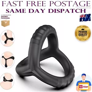 Penis Cock Ring Men Delay Ejaculation Erection Cock Ring Sex Toy Premium Enhance - Picture 1 of 24