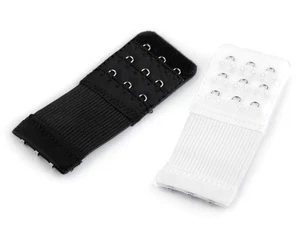 Reggiseno Prolunga Larghezza 40 mm 3 Righe 3 Occhielli, Bianco,Nero - Foto 1 di 3