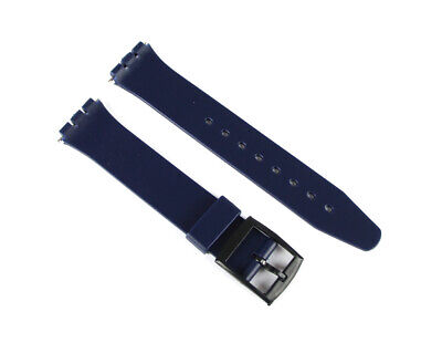 Cinturino Per Orologio In Gomma Compatibile Swatch Normale Blu Ansa 17mm • 4.66€