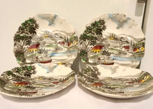 J&G Meakin England Reg Sol 391413 lotto di 4 piattini da tè - Foto 1 di 5