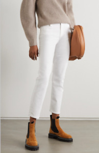 J BRAND Alma High Rise Straight Leg Jeans - White - Waist 28’’ RRP £215
