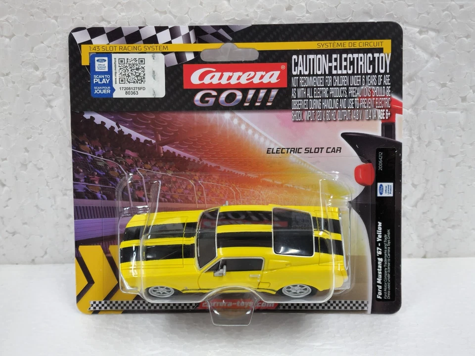Carrera 64212 Ford Mustang '67 & Aftermarket Slot Car With Power Track & Trigger