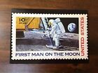 "First Man on the Moon" US Postcard NASA Astronaut Apollo 11 Space