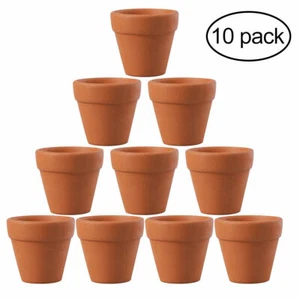 10Pcs Mini Clay Ceramic Terracotta Pot Flower Plants Pots Craft Wedding Favor AU - Picture 1 of 14