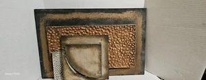 Vintage MCM Handmade Brutalist Copper & Metal Wall Sculpture Prestine Condition. - Picture 1 of 15