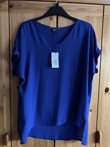 Matalan Blue Polyester Blouse Size 12 New - Picture 1 of 1