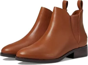 Cole Haan Laina British Tan Princess Leather Almond Toe Pull On Ankle Boots - Picture 1 of 5