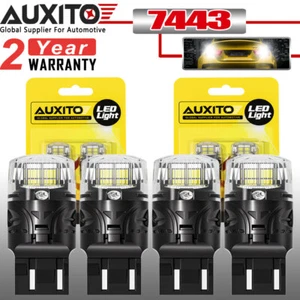 LED Backup Reverse Light Bulbs Back Up Super Bright White 7440 7443 7444 W21W 4x - Imagen 1 de 15