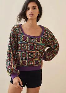Anthropologie Farm Rio Cotton Sweater Size S nwt - Picture 1 of 3